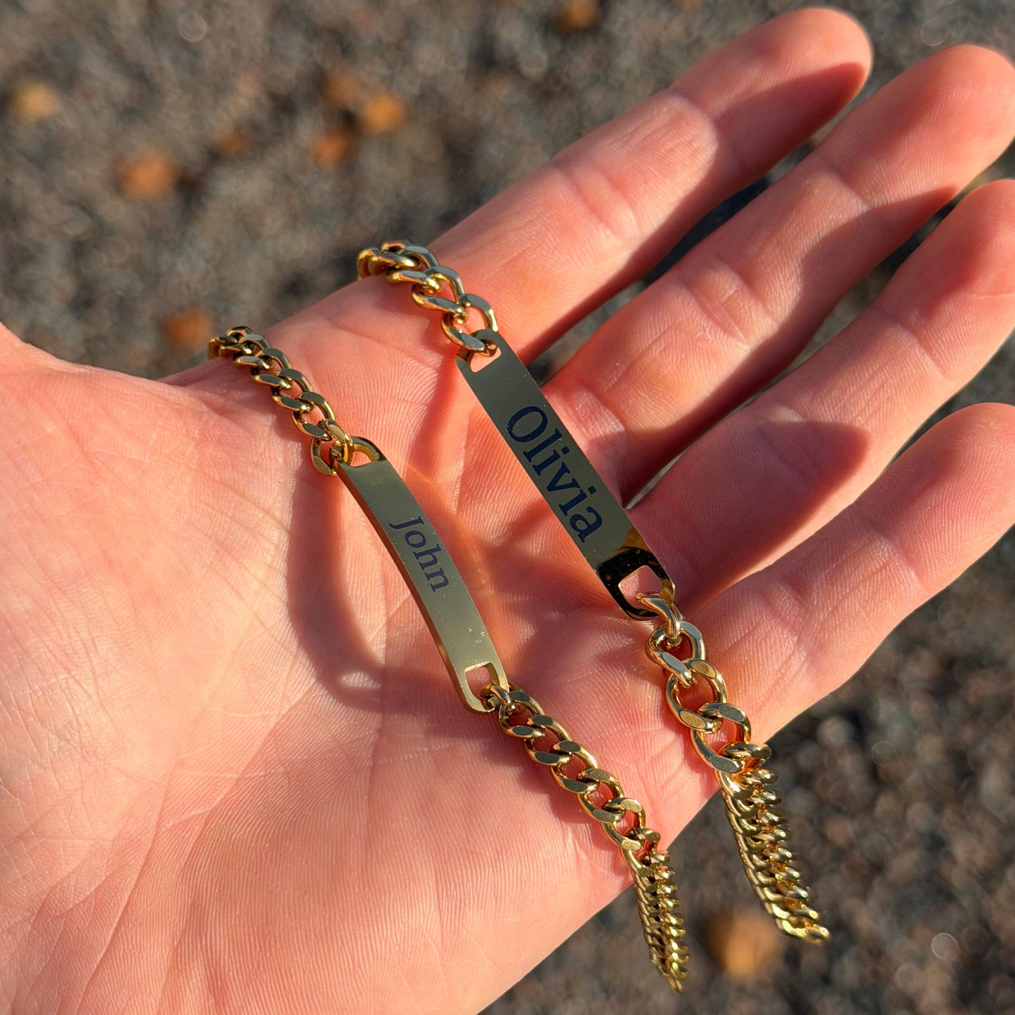 Engraved Couple Bracelets - Amora Vale