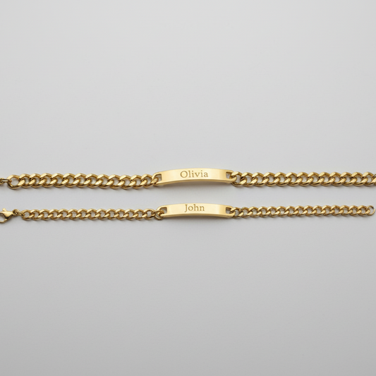 Engraved Couple Bracelets - Amora Vale