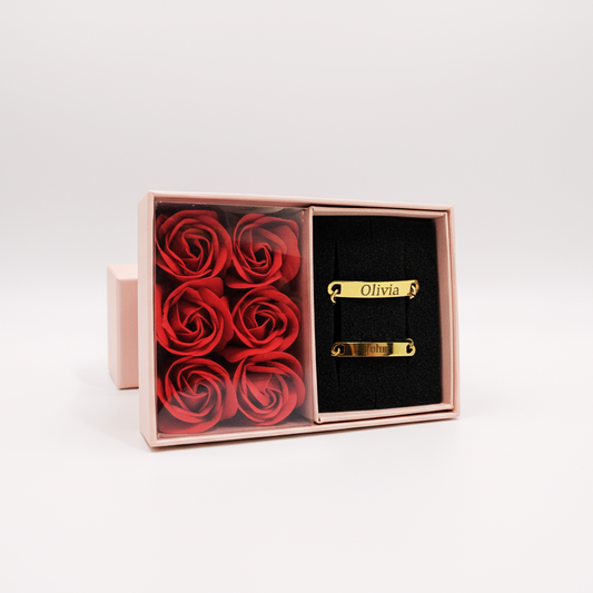 Engraved Couple Bracelets - Amora Vale